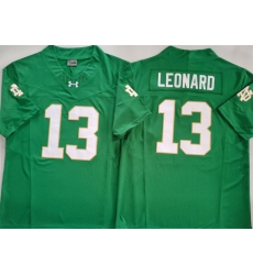 Men's Notre Dame Fighting Irish #13 Riley Leonard Green 2024 F.U.S.E. Limited Stitched Jersey