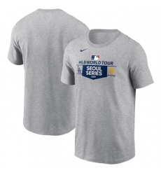 Men's Los Angeles Dodgers vs. San Diego Padres Heather Gray 2024 World Tour Seoul Series Matchup T-Shirt