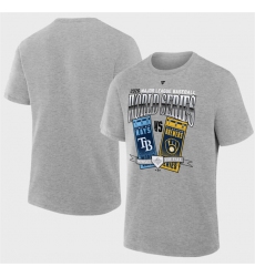 Men's Tampa Bay Rays vs. Milwaukee Brewers Gray 2026 World Series Matchup T-Shirt