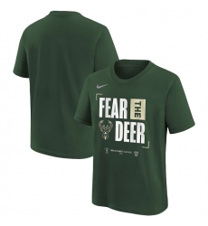 Men's Milwaukee Bucks Green 2024 Playoffs Mantra T-Shirt