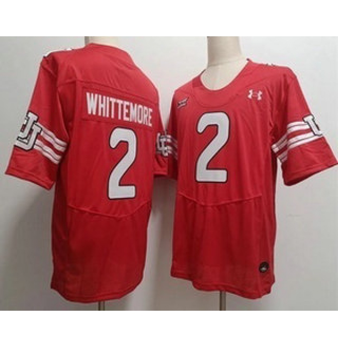 Men's Utah Utes #2 Creed Whittemore Red Retro College Football Throwback Jersey