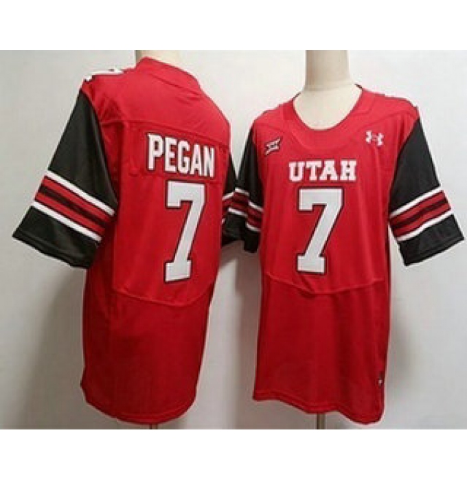 Men's Utah Utes #7 Braden Pegan Red College Football Jersey