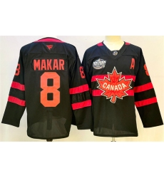 Men's Canada #8 Cale Makar Black 2025 4 Nations Face-Off Premium With A Stitched Jersey
