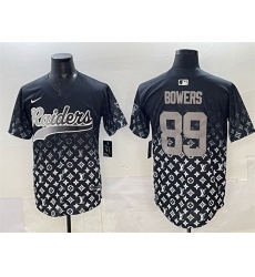 Men's Las Vegas Raiders #89 Brock Bowers Black Limited Stitched Baseball Jersey