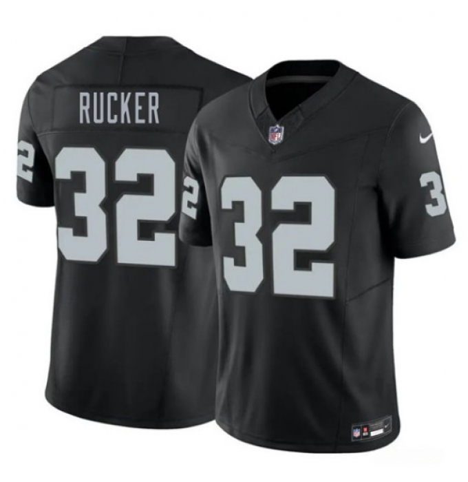 Men's Las Vegas Raiders #32 Corey Rucker Black 2026 Draft F.U.S.E. Vapor Untouchable Limited Football Stitched Jersey