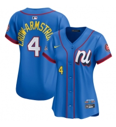 Women's National League #4 Pete Crow-Armstrong Blue 2025 All-Star Edition Limited Stitched Baseball Jersey(Run Small)