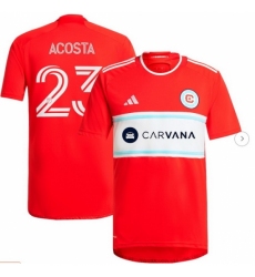 Men's Chicago Fire Kellyn Acosta adidas Red 2024 Return To Red Replica Player Jersey