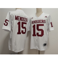 Men's Indiana Hoosiers #15 Fernando Mendoza White Stitched Football Jersey
