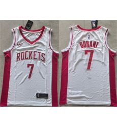 Men's Houston Rockets #7 Kevin Durant White 2025 Association Edition Stitched Jersey