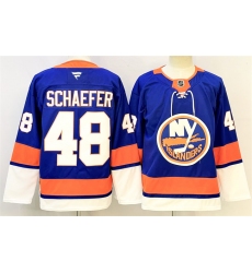 Men's New York Islanders #48 Matthew Schaefer Royal 2024-25 Home Stitched Hockey Jersey