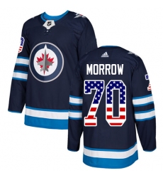 Youth Adidas Winnipeg Jets #70 Joe Morrow Authentic Navy Blue USA Flag Fashion NHL Jersey