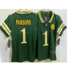 Women's Green Bay Packers #1 Micah Parsons Green 2026 FUSE Rivalries Collection Limited Stitched Jersey