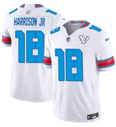 Men's Houston Texans #18 Marvin Harrison Jr White 2026 F.U.S.E. Rivalries Collection Limited Football Stitched Jersey