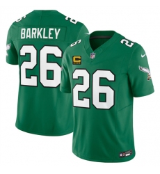 Men's Philadelphia Eagles #26 Saquon Barkley Kelly Green 2025 F.U.S.E. With 4-Star C Vapor Untouchable Limited Throwback Football Stitched Jersey