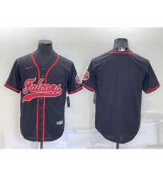 Men's Atlanta Falcons Blank Black Stitched MLB Cool Base Nike Baseball Jersey