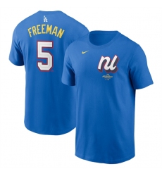 Men's National League #5 Freddie Freeman Royal 2025 All-Star Edition Name & Number T-Shirt