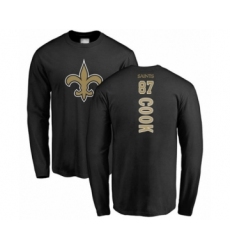 Football New Orleans Saints #87 Jared Cook Black Backer Long Sleeve T-Shirt