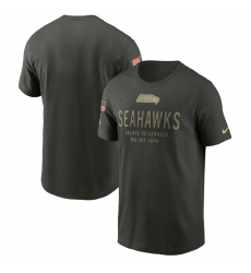 Men's Seattle Seahawks Forest Green 2025 Salute to Service Sideline Primary Edge Dri-FIT T-Shirt