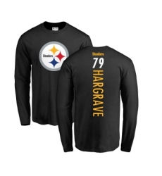 Football Pittsburgh Steelers #79 Javon Hargrave Black Backer Long Sleeve T-Shirt