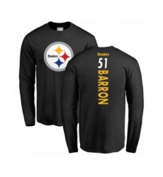 Pittsburgh Steelers #51 Mark Barron Black Backer Long Sleeve T-Shirt