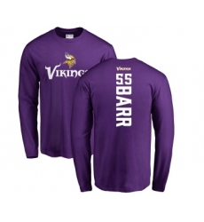 Football Minnesota Vikings #55 Anthony Barr Purple Backer Long Sleeve T-Shirt