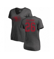 Football Women's San Francisco 49ers #26 Tevin Coleman Ash One Color T-Shirt