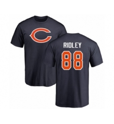 Football Chicago Bears #88 Riley Ridley Navy Blue Name & Number Logo T-Shirt