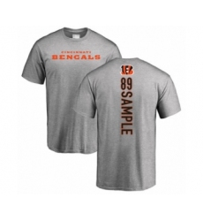 Football Cincinnati Bengals #89 Drew Sample Ash Backer T-Shirt