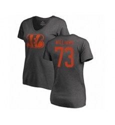 Football Women's Cincinnati Bengals #73 Jonah Williams Ash One Color T-Shirt