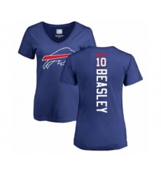 Football Women's Buffalo Bills #10 Cole Beasley Royal Blue Backer T-Shirt