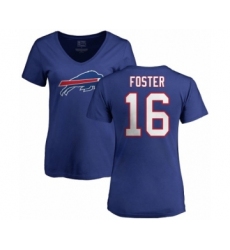 NFL Women's Nike Buffalo Bills #16 Robert Foster Royal Blue Name & Number Logo T-Shirt