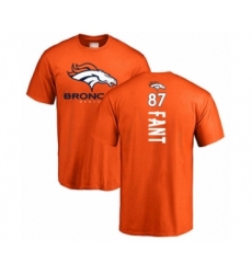 Football Denver Broncos #87 Noah Fant Orange Backer T-Shirt