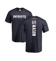 Football New England Patriots #69 Shaq Mason Navy Blue Backer T-Shirt