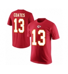 Football Men's Kansas City Chiefs #13 Sammie Coates Red Rush Pride Name & Number T-Shirt