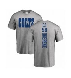 Football Indianapolis Colts #58 Bobby Okereke Ash Backer T-Shirt