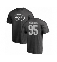 Football New York Jets #95 Quinnen Williams Ash One Color T-Shirt