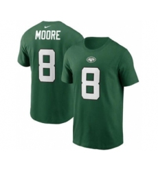 Men's New York Jets #8 Elijah Moore 2021 Green Football Draft First Round Pick Player Name & Number Football T-Shirt