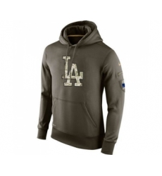 Men's Los Angeles Dodgers Nike Olive Salute To Service KO Performance Hoodie
