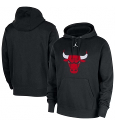Chicago Bulls Spotlight Practice Performance Pullover Hoodie Heather Black