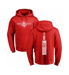 Basketball Houston Rockets #0 Russell Westbrook Red Backer Pullover Hoodie