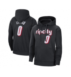 Men's Portland Trail Blazers #0 Damian Lillard 2022 Black Pullover Hoodie