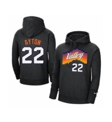 Men's Phoenix Suns #22 Deandre Ayton 2021 Black Pullover Basketball Hoodie