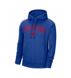 Men's Philadelphia 76ers 2021 Blue Heritage Essential Pullover Basketball Hoodie