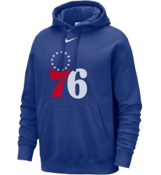 Philadelphia 76ers Nike Blue Spotlight Practice Performance Pullover Hoodie