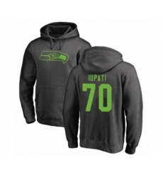 Football Seattle Seahawks #70 Mike Iupati Ash One Color Pullover Hoodie