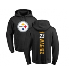 Football Pittsburgh Steelers #23 Mike Wagner Black Backer Pullover Hoodie