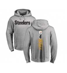 Football Pittsburgh Steelers #4 Jordan Berry Ash Backer Pullover Hoodie