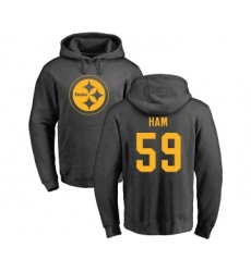 Football Pittsburgh Steelers #59 Jack Ham Ash One Color Pullover Hoodie