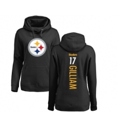 Football Women's Pittsburgh Steelers #17 Joe Gilliam Black Backer Pullover Hoodie