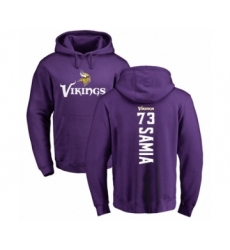 Football Minnesota Vikings #73 Dru Samia Purple Backer Pullover Hoodie
